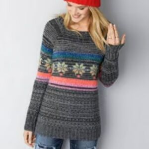 American Eagle Fairisle Knit Sweater Small